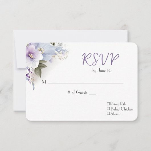 Trouw RSVP bloemen (Voorkant)