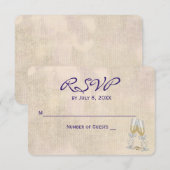 Trouw-RSVP Bloemen Kaart (Voorkant / Achterkant)