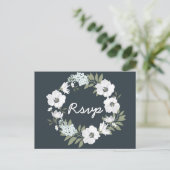 Trouw RSVP-briefkaarten met bloemstuk Uitnodiging Briefkaart (Staand voorkant)