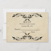 Trouw-RSVP in vintage stijl Kaart (Voorkant)