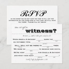 Trouw-RSVP (invullen) Kaart