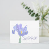 Trouw RSVP Iris Postkaarten Uitnodiging Briefkaart (Staand voorkant)