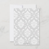 Trouw RSVP KAART Damask Monogram Naam Geel (Achterkant)