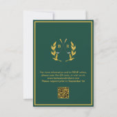 Trouw RSVP kaart golf QR-code optioneel (Achterkant)