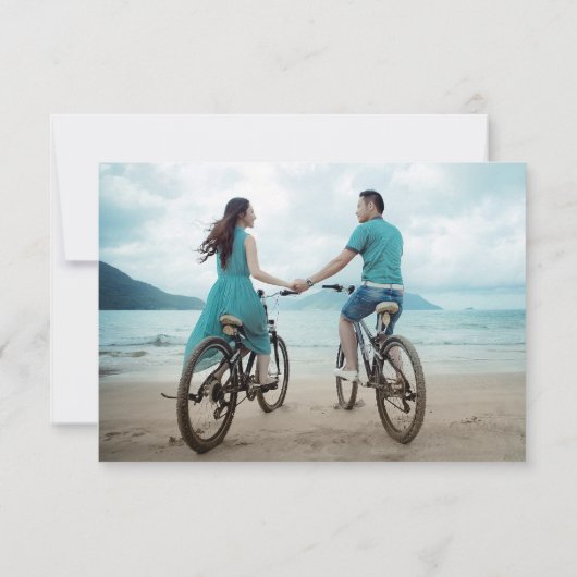 Trouw RSVP kaart met QR-code en engelenvleugels op (Achterkant)