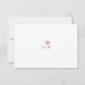 Trouw RSVP kaart met roze roos (Achterkant)