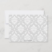 Trouw RSVP Kaarten Damask Monogram Geel (Achterkant)