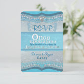 Trouw RSVP Kaarten 'Eens Upon A Time' Kaartje (Staand voorkant)