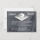 Trouw RSVP-kaarten met monogram Kaart (Achterkant)