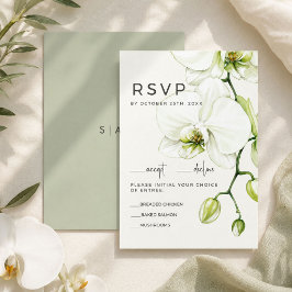 Trouw RSVP Kaarten Orchidee Kaartje