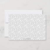 Trouw RSVP Kaarten Zwart Zebra Patroon Monogram (Achterkant)