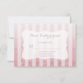 Trouw RSVP met roze goud strepen (Achterkant)