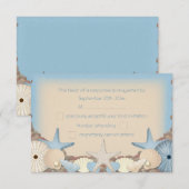 Trouw RSVP Mooie Tropische Strand Schelpen (Voorkant / Achterkant)