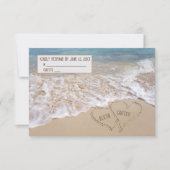 Trouw RSVP Ocean Beach Harten Kaartje (Voorkant)