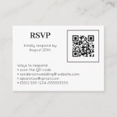 Trouw RSVP Online QR Code Foto Wit Informatiekaartje (Voorkant)