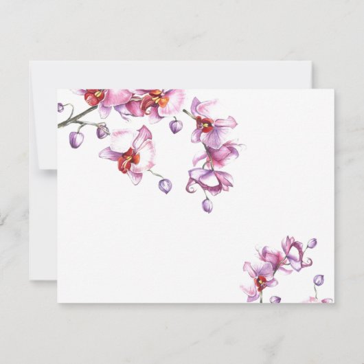 Trouw RSVP | Orchidee Bloem (Achterkant)