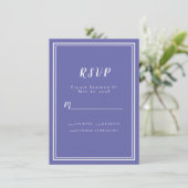 Trouw RSVP Periwinkle Blauwe Chic Moderne Minimali (Staand voorkant)