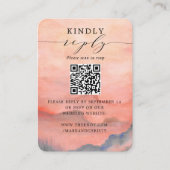 Trouw RSVP QR Code Berg Zonsondergang Informatiekaartje (Voorkant)