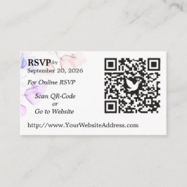 Trouw RSVP QR-code bijlage kaart bladontwerp