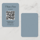 Trouw RSVP QR Code Modern Minimalistisch Eenvoudig Informatiekaartje (Voorkant / Achterkant)