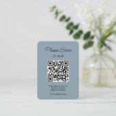 Trouw RSVP QR Code Modern Minimalistisch Eenvoudig Informatiekaartje (Staand voorkant)