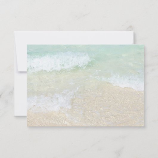 Trouw RSVP QR Online Antwoord Oceaanstrand (Achterkant)