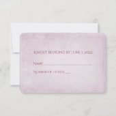 trouw RSVP roze madeliefjesboeket (Achterkant)