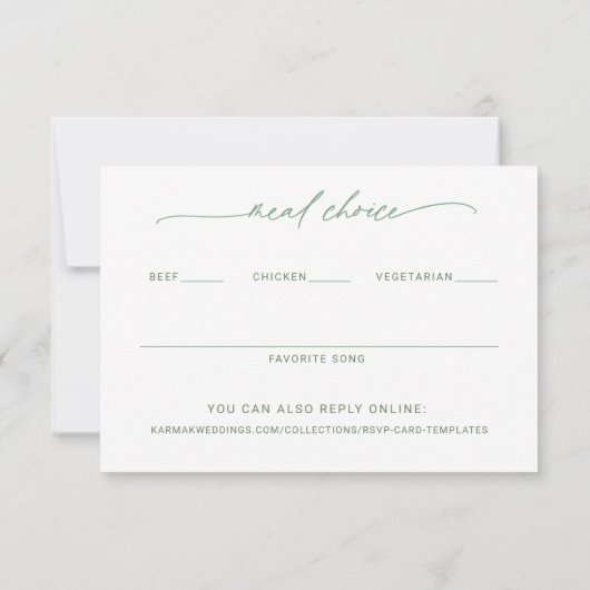 Trouw RSVP Sappige Cactus Waterverf Kaartje (Achterkant)