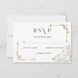 Trouw RSVP Sjabloon Elegant Goud Op Maat