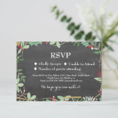 Trouw RSVP Winter Vakantie Hulst Kaarten Uitnodigi (Staand voorkant)