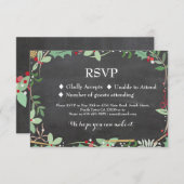 Trouw RSVP Winter Vakantie Hulst Kaarten Uitnodigi (Voorkant / Achterkant)