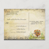 Trouw-RSVP zijtak Betoverde Woud Uitnodiging Briefkaart (Achterkant)