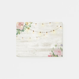 Trouw Rustieke Houten Waterverf Bloem Slinger Lich Post-it® Notes