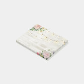 Trouw Rustieke Houten Waterverf Bloem Slinger Lich Post-it® Notes (Schuin)