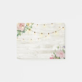 Trouw Ruw Hout Aquarel Bloem Slingerlamp Post-it® Notes (Voorkant)