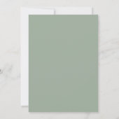 Trouw Sage Groene Kalligrafie Printbare Digitale B Save The Date (Achterkant)