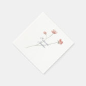 Trouw Sage Waterverf Bloemen Servet (Hoek)