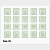 Trouw Salie Groen Bedankt Stickers (Vel)
