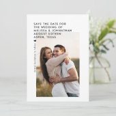 Trouw Sate De Datum Modern Minimalistisch Schoon Save The Date (Staand voorkant)
