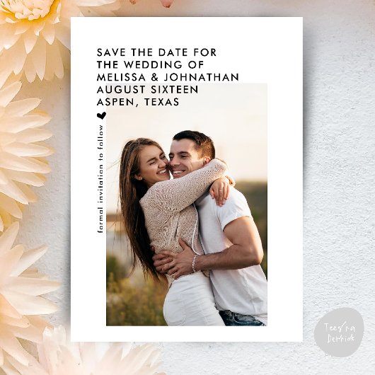 Trouw Sate De Datum Modern Minimalistisch Schoon Save The Date
