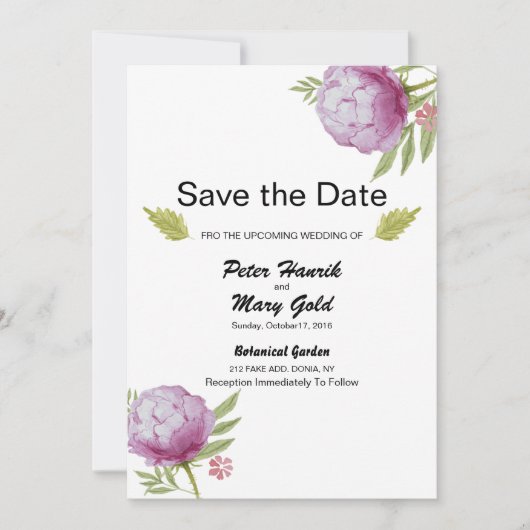 Trouw Save The Date Aankondiging Briefkaart (Voorkant)