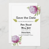 Trouw Save The Date Aankondiging Briefkaart (Voorkant / Achterkant)