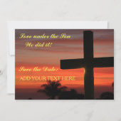 Trouw Save The Date Aankondiging Christelijk (Voorkant)