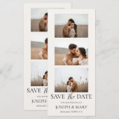 Trouw Save The Date Aanpasbare Foto Ivoor (Voorkant / Achterkant)