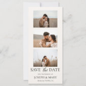 Trouw Save The Date Aanpasbare Foto Ivoor (Voorkant)