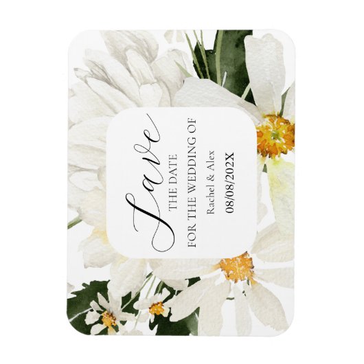 Trouw Save The Date Bloem Flexibele Foto Magneet (Verticaal)