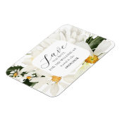 Trouw Save The Date Bloemige Flexibele Fotomagneet Magneet (Linkerzijde)