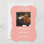 Trouw Save The Date - Blush Perzik (Voorkant)