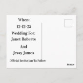 Trouw Save The Date Briefkaart (Achterkant)