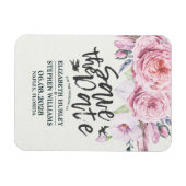 Trouw Save The Date Chic Waterverf Boho Bloemen Magneet (Horizontaal)